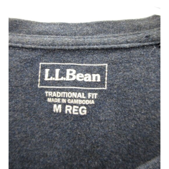 LL Bean Shirt Medium Henley Pullover T Tee Traditional Fit Preppy Knit - Picture 8 of 10